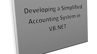Developing a simplified accounting system using VB NET - 13