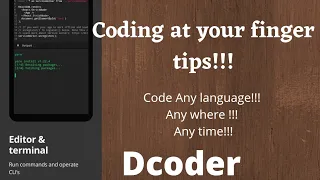 Code from your Phone Dcoder App Chetan Programming
