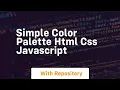 Simple color palette html css javascript