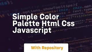 Simple color palette html css javascript