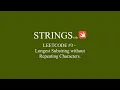 Leetcode 3 Longest Substring without Repeating Characters Swift SweetCode