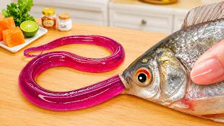 Miniature Cooking 🐍 How To Cook Grilled Eel | Delicious Eel Recipe & Seafood Cooking | Mini Yummy