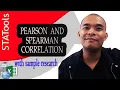 7 Pearson and Spearman Correlation with sample research
