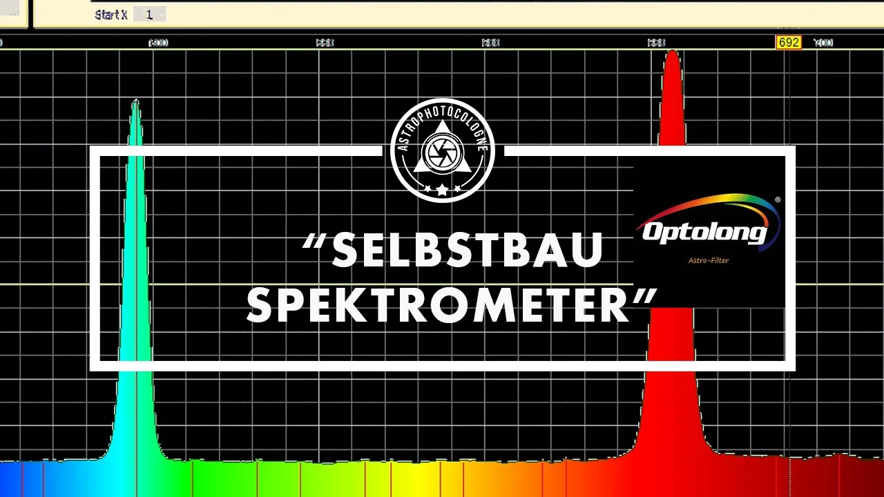 Spektrometer zum selber bauen zur Vermessung von Astro Filtern. Optolong L-Xtreme Filter