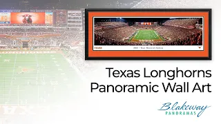 Texas Longhorns Football End Zone Panoramic Poster - Blakeway Panoramas Print