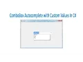ComboBox Autocomplete With Custom Values