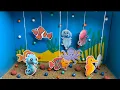 Aquarium for School Project 3D CRAFT How To Make an Aqarium Box DIY art craft s