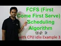 FCFS First Come First Serve Scheduling Algorithm with CPU idle - Example 3