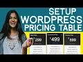 Setup Pricing Table In Wordpress Site Price Plan Updated