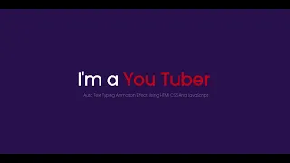 Auto Text Typing Animation Effect Using HTML CSS And JavaScript CODEZ