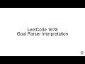 LeetCode 1678 Goal Parser Interpretation