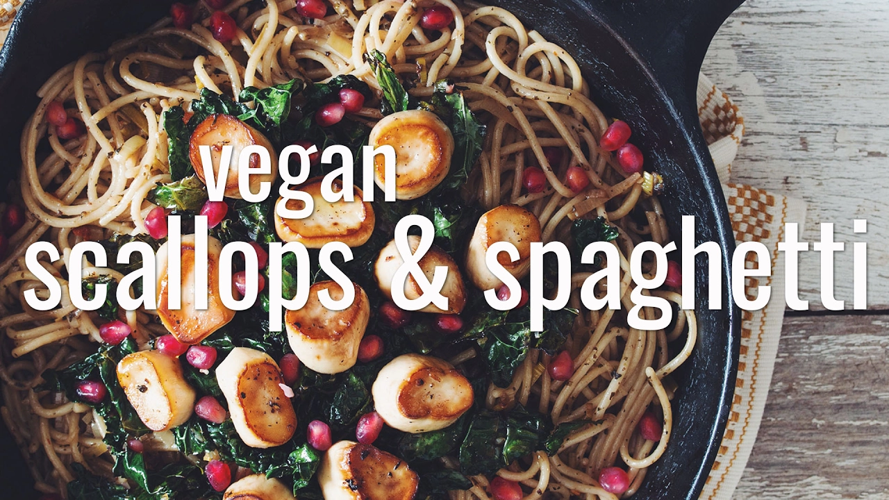 vegan scallops & spaghetti   hot for food