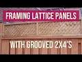 Framing Lattice Panels with Grooved 2x4s - Measurements and Assembly