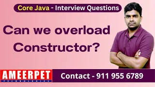 Can we overload Constructor in Java By Srinivas Ameerpet Technologies