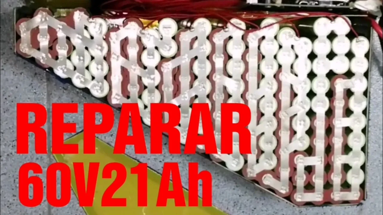 🔋 BATERÍA 60V 21AH FALLA. Reparamos batería 16s8p
