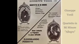 Quartetto Per Archi In Mi Minore Allegro G Verdi  Quartetto Per Archi In Mi Minore Allegro G Verdi