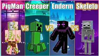 Download Minecraft - Zombie PigMan Rap VS Creeper Rap VS Enderman Rap VS Skeleton Rap | V Gamer MP3