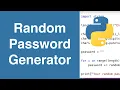 Random Password Generator Python Example