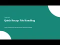 OOP File handling Regular Expressions and Exception Handling Revision and Practice Questions