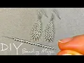 Beaded Feather Earrings Tutorial Seed Bead Earrings Leaf Beaded Earrings