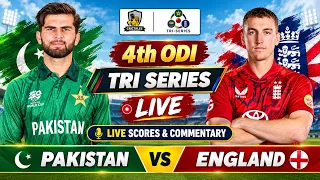 PAKISTAN vs ENGLAND TRI NATION SERIES 2026 MATCH LIVE | PAK vs ENG 4TH ODI COMMENTARY | PAK BAT