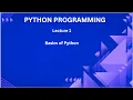 Python Lecture 1 Introduction to Python Installation First Program