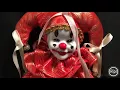 Clown Jester Doll with Wind-Up Music Moving Head Porcelain Face Hands Collectable at ADRL e