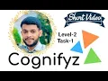Web Development Intern Level-2 Task-1 with Cognifyz Technologies