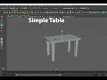 Simple Table modeling tutorial in Maya