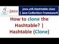 How to clone the Hashtable Hashtable Clone Java Collection Framework