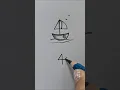 Simple Drawing with number 4