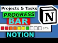 How to create PROGRESS BARS in Notion Projects and Tasks Part 2