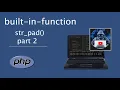 lesson 5 built-in-function in PHP in Arabic str - pad part 2