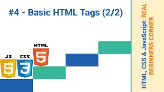 Real Beginners Corner HTML CSS JavaScript Basics - Basic HTML Tags