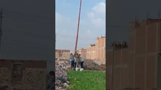 تركيب عمود الكهرباء بكل سهوله 