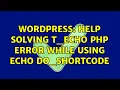 Wordpress Help solving t - echo php error while using echo do