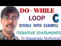DO-WHILE LOOP SYNTAX FLOWCHART EXAMPLE ITERATIVE STATEMENTS C-PROGRAMMING -LEC-27