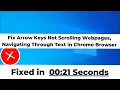 Fix Arrow Keys Not Scrolling Webpages Navigating Through Text in Chrome Browser 2024