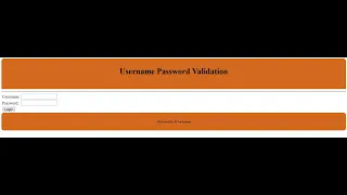 Ex5b Username and Password Validation using JavaScript