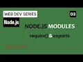 Node js Modules Explained for Beginners require module exports Web Dev Series