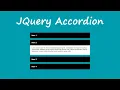 JQuery Accordion Tutorial Accordion Design JQuery CSS