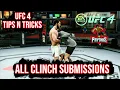 EA SPORTS UFC4 ALL CLINCH SUBMISSIONS TUTORIAL INTERMEDIATE
