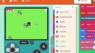 MakeCode Arcade Tutorial 7 Using Variables for difficulty