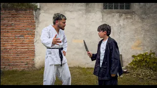 🥋Clases de KARATE con mi sobrino sale mal😂☠️