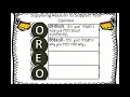 OREO Opinion Writing Strategy For Grade 1