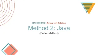Arrays Left Rotation HackerRank Solution - Java Version 2