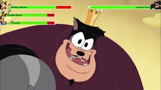 mickey donald goofy the three musketeers final battle with healthbars
