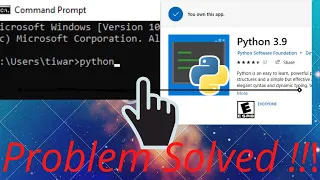 FIX CMD opening Microsoft Store while typing python