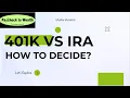 Audio 401K vs IRA Explainer