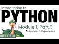 Python Fall 2024 Module 1-3 Assignment 1 Explanation